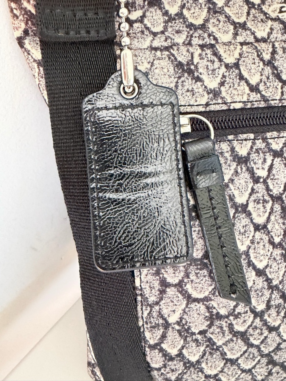 Coach Snake-Print Nylon Crossbody Bag - Picture 8 of 15